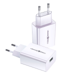 CARICABATTERIE A CARICA VELOCE USB BIANCO 18W US-CC083 T22 USAMS