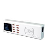 CARICABATTERIE 8 PORTE + RICARICA WIRELESS FAST CHARGER SS-309WD SUNSHINE