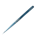 BLUE STRAIGHT TIP TWEEZERS AS-KING11 MECHANIC