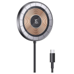 CARICABATTERIE WIRELESS MAGNETICO IN LEGA DI ALLUMINIO E VETRO TEMPERATO US-CD183 USAMS