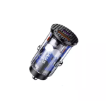 MINI CARICABATTERIE DA AUTO USB + TYPE-C 42,5W TRASPARENTE NERO US-CC127 C25 USAMS