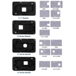 SUPPORTO SCHEDA MADRE + STENCIL PER REBALLING DA IPHONE X AD IPHONE 14 PRO MAX XINZHIZAO - 18 IN 1