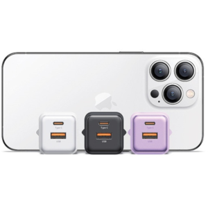 CARICABATTERIE A DUE PORTE A CARICA VELOCE US-CC189 USAMS