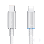 CAVO DI RICARICA A CARICA VELOCE TYPE-C / LIGHTNING TRASPARENTE 1.2M 30W BIANCO US-SJ659 USAMS