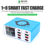 CARICABATTERIE 8 PORTE + RICARICA WIRELESS 110W RL-304S RELIFE