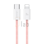 CAVO DI RICARICA A CARICA VELOCE TYPE-C / LIGHTNING 1.2M ROSA US-SJ657 USAMS