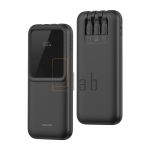 POWER BANK DOPPIA USB CON CAVI E DISPLAY DIGITALE 10000mAh NERO PD 20W + QC 3.0 US-CD193 USAMS