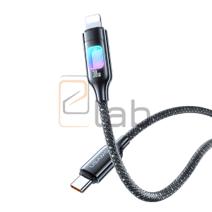 CAVO DI RICARICA TYPE-C / LIGHTNING IN LEGA DI ZINCO CON LUCE COLORATA 30W 1.2M TARNISH US-SJ749 USAMS