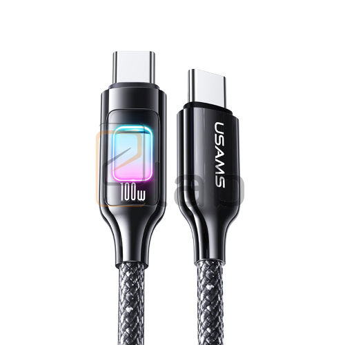 CAVO DI RICARICA TYPE-C / TYPE-C IN LEGA DI ZINCO CON LUCE COLORATA 100W 1.2M TARNISH US-SJ750 USAMS