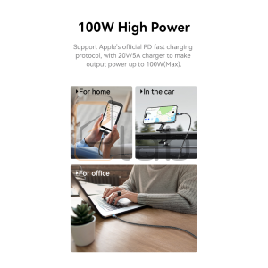 CAVO DI RICARICA TYPE-C / TYPE-C IN LEGA DI ZINCO CON LUCE COLORATA 100W 1.2M TARNISH US-SJ750 USAMS