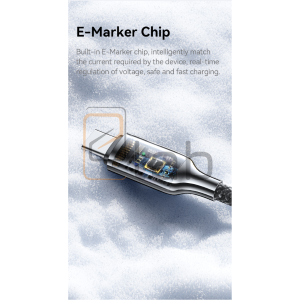 CAVO DI RICARICA TYPE-C / TYPE-C IN LEGA DI ZINCO CON LUCE COLORATA 100W 1.2M TARNISH US-SJ750 USAMS