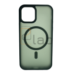 COVER IN POLICARBONATO SATINATO E TPU PER IPHONE 12 / 12 PRO VERDE MILITARE