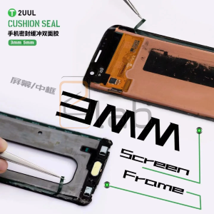 NASTRO BIADESIVO NERO PER FRAME DISPLAY E BACK COVER 5MM CS02 2UUL - 5 PEZZI