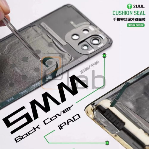 NASTRO BIADESIVO NERO PER FRAME DISPLAY E BACK COVER 5MM CS02 2UUL - 5 PEZZI