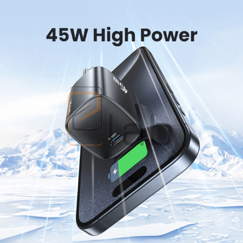 CARICABATTERIE A CARICA VELOCE TYPE-C NERO 45W US-CC323 T66 USAMS