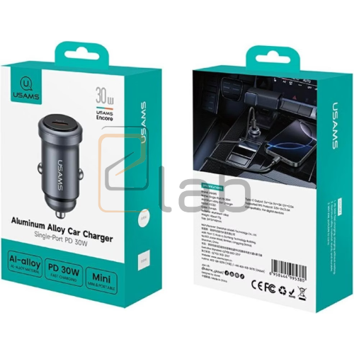CARICABATTERIE DA AUTO IN ALLUMINIO TYPE-C US-CC321 30W TARNISH USAMS
