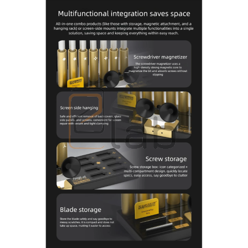 SUPPORTO DA BANCO MULTIFUNZIONALE ORGANIZER CACCIAVITI KEGUAN A6 