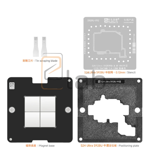 SUPPORTO MAGNETICO PER STENCIL PER REBALLING SAMSUNG GALAXY S24 ULTRA AMAOE