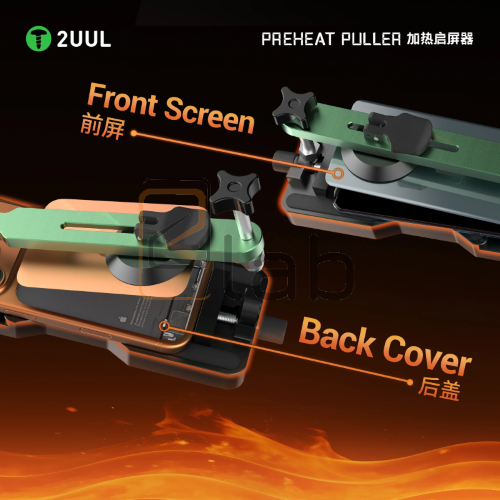 PRE-RISCALDATORE CON SUPPORTO PER APERTURA E SCOLLAGGIO DISPLAY E BACK COVER DA10 2UUL