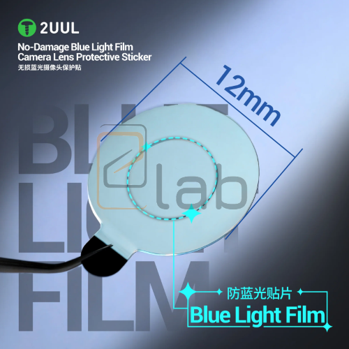 SET ADESIVI PROTEZIONE FOTOCAMERA CON PELLICOLA ANTI LUCI BLU DA33 2UUL - 500 PEZZI