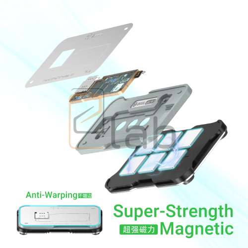 MIDREBALL BASE - BASETTA CON STENCIL PER REBALLING SCHEDA MADRE IPHONE SERIE 17 TR-17 BH40 2UUL