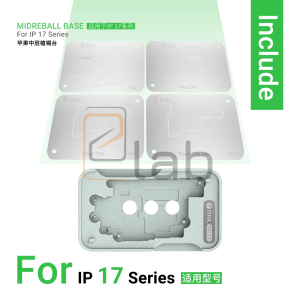 MIDREBALL BASE - BASETTA CON STENCIL PER REBALLING SCHEDA MADRE IPHONE SERIE 17 TR-17 BH40 2UUL