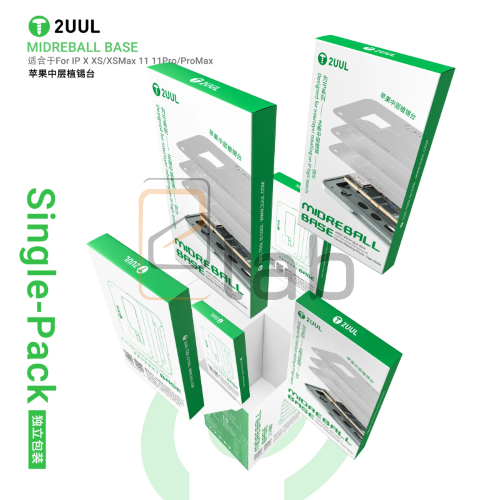 MIDREBALL BASE - BASETTA CON STENCIL PER REBALLING SCHEDA MADRE DA IPHONE X AD IPHONE 11 PRO MAX TR-X-11 BH41 2UUL
