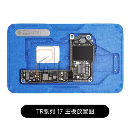 SUPPORTO SCHEDA MADRE + STENCIL PER REBALLING IPHONE SERIE 17 TR17 XINZHIZAO - 4 IN 1