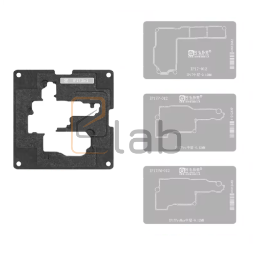 SUPPORTO PER STENCIL PER REBALLING IPHONE SERIE 17 AMAOE - 3 IN 1