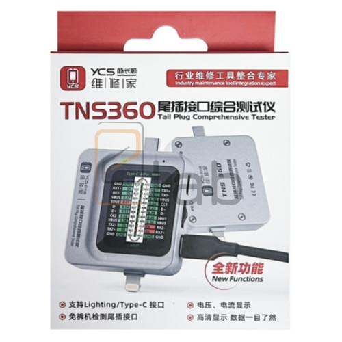 TESTER - RILEVATORE DI TENSIONE E DI CORRENTE IN USCITA TYPE-C TNS360 YCS