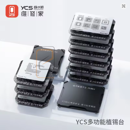 BASETTA CON STENCIL PER REBALLING SCHEDA MADRE IPHONE SERIE X / SERIE 11 YCS