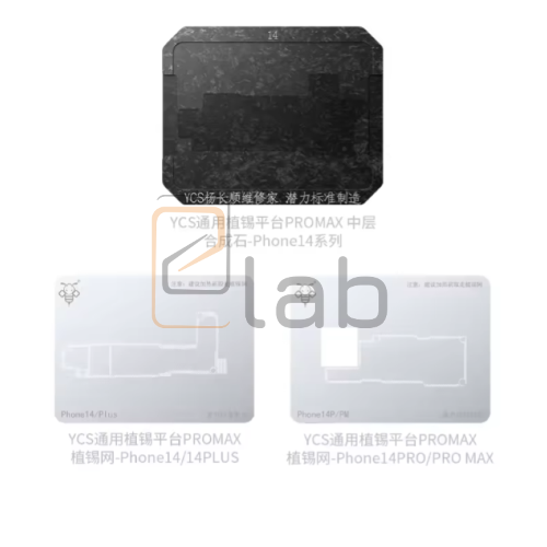 BASETTA CON STENCIL PER REBALLING SCHEDA MADRE IPHONE SERIE 14 YCS