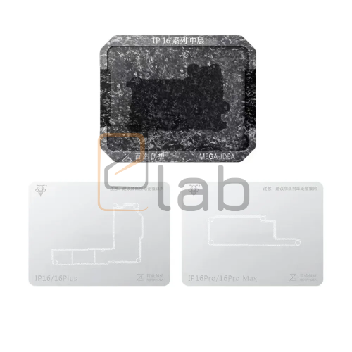 BASETTA CON STENCIL PER REBALLING SCHEDA MADRE IPHONE SERIE 16 YCS