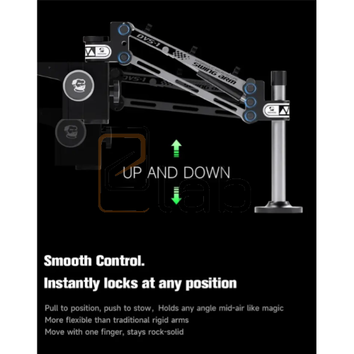 SUPPORTO DA SCRIVANIA PER MICROSCOPIO CON AMMORTIZZATORE IDRAULICO DVS-1 MECHANIC