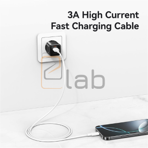 CAVO DI RICARICA A CARICA VELOCE TYPE-C BIANCO 1M 3A 18W US-SJ761 U90 USAMS