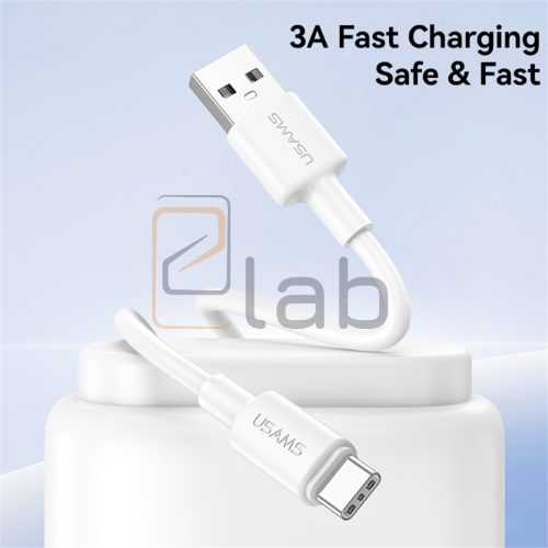 CAVO DI RICARICA A CARICA VELOCE TYPE-C BIANCO 1M 3A 18W US-SJ761 U90 USAMS