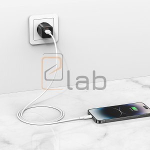 CAVO DI RICARICA A CARICA VELOCE LIGHTNING BIANCO 1M 2.4A 12W US-SJ762 U90 USAMS