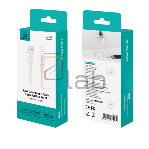 CAVO DI RICARICA A CARICA VELOCE LIGHTNING BIANCO 1M 2.4A 12W US-SJ762 U90 USAMS