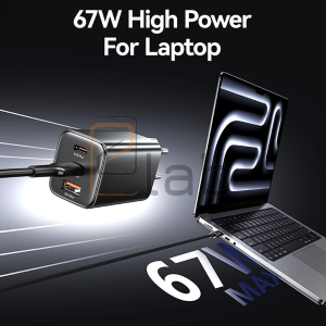 CARICABATTERIE A TRIPLA PORTA USB / TYPE-C A CARICA VELOCE 67W GAN ACC US-CC265 SERIE JC USAMS