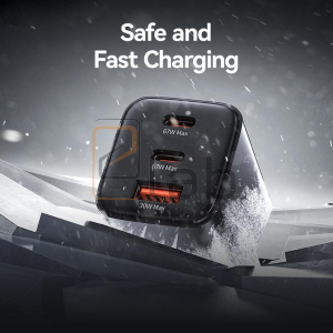 CARICABATTERIE A TRIPLA PORTA USB / TYPE-C A CARICA VELOCE 67W GAN ACC US-CC265 SERIE JC USAMS