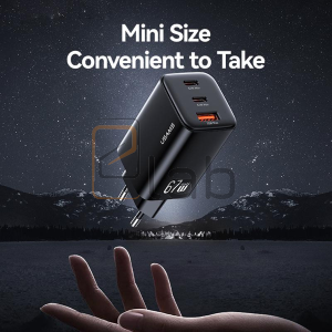 CARICABATTERIE A TRIPLA PORTA USB / TYPE-C A CARICA VELOCE 67W GAN ACC US-CC265 SERIE JC USAMS