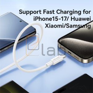 CAVO DI RICARICA A CARICA VELOCE TYPE-C/TYPE-C BIANCO 1M 60W US-SJ763 U90 USAMS