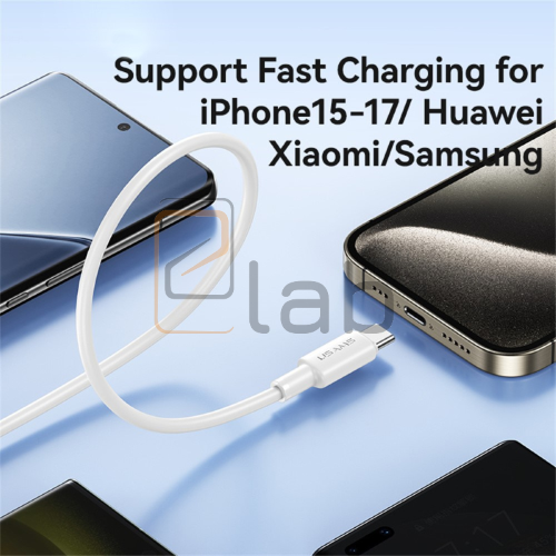 CAVO DI RICARICA A CARICA VELOCE TYPE-C/TYPE-C BIANCO 1M 60W US-SJ763 U90 USAMS