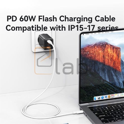 CAVO DI RICARICA A CARICA VELOCE TYPE-C/TYPE-C BIANCO 1M 60W US-SJ763 U90 USAMS