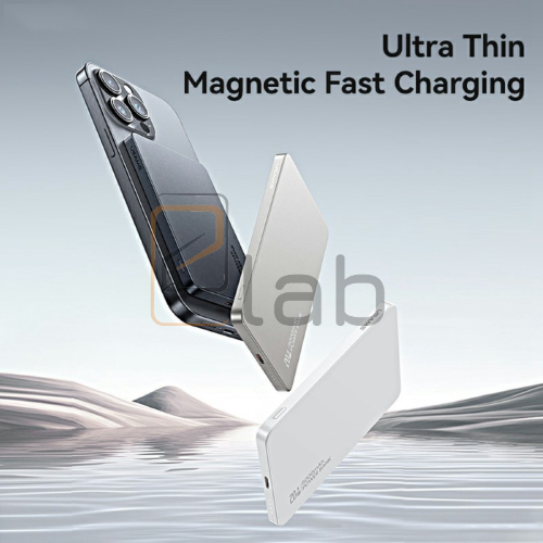 POWER BANK WIRELESS MAGNETICO ULTRASOTTILE IN LEGA DI ALLUMINIO 5000mAh PD 20W US-CD231 SERIE CY USAMS
