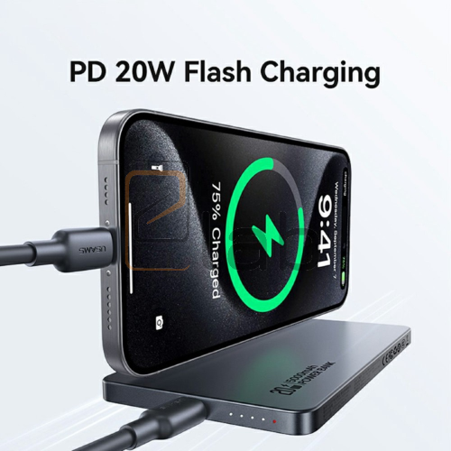 POWER BANK WIRELESS MAGNETICO ULTRASOTTILE IN LEGA DI ALLUMINIO 5000mAh PD 20W US-CD231 SERIE CY USAMS