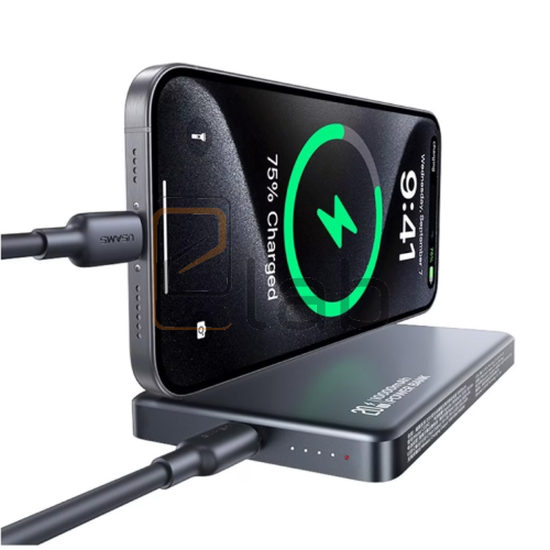 POWER BANK WIRELESS MAGNETICO ULTRASOTTILE IN LEGA DI ALLUMINIO 10000mAh PD 20W US-CD242 SERIE CY USAMS