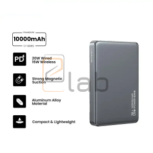 POWER BANK WIRELESS MAGNETICO ULTRASOTTILE IN LEGA DI ALLUMINIO 10000mAh PD 20W US-CD242 SERIE CY USAMS