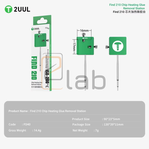 PUNTA C210 CON SUPPORTO PER PULIZIA CHIP 2UUL FD40