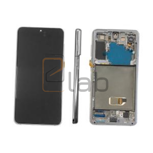 DISPLAY LCD SAMSUNG SERVICE PACK S21 5G 2021 - G991 CON FRAME PHANTOM WHITE BIANCO